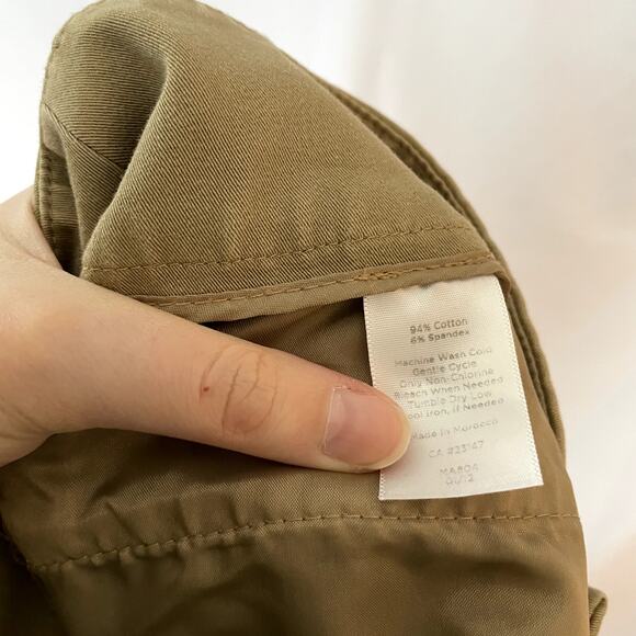 Talbots modern tan khaki pants cotton women's size 8 trousers straight leg - Picture 6 of 6